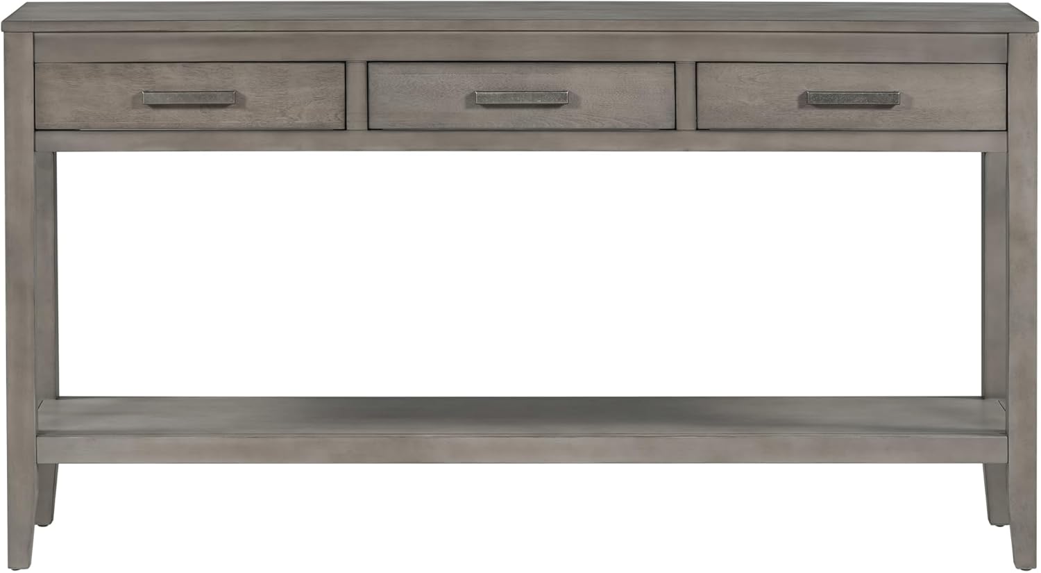 Moderna mesa consola de 3 cajones con 1 estante, mesa auxiliar de madera maciza para pasillo, sala de estar, vestíbulo, pasillo, fácil de montar