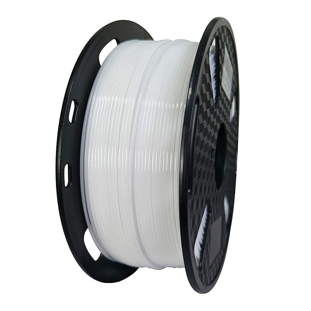 Filamento PETG blanco de 0.069 pulgadas, filamento de impresora 3D de 2.2 libras, carrete de 2.2 libras, material de impresión 3D que se adapta a la