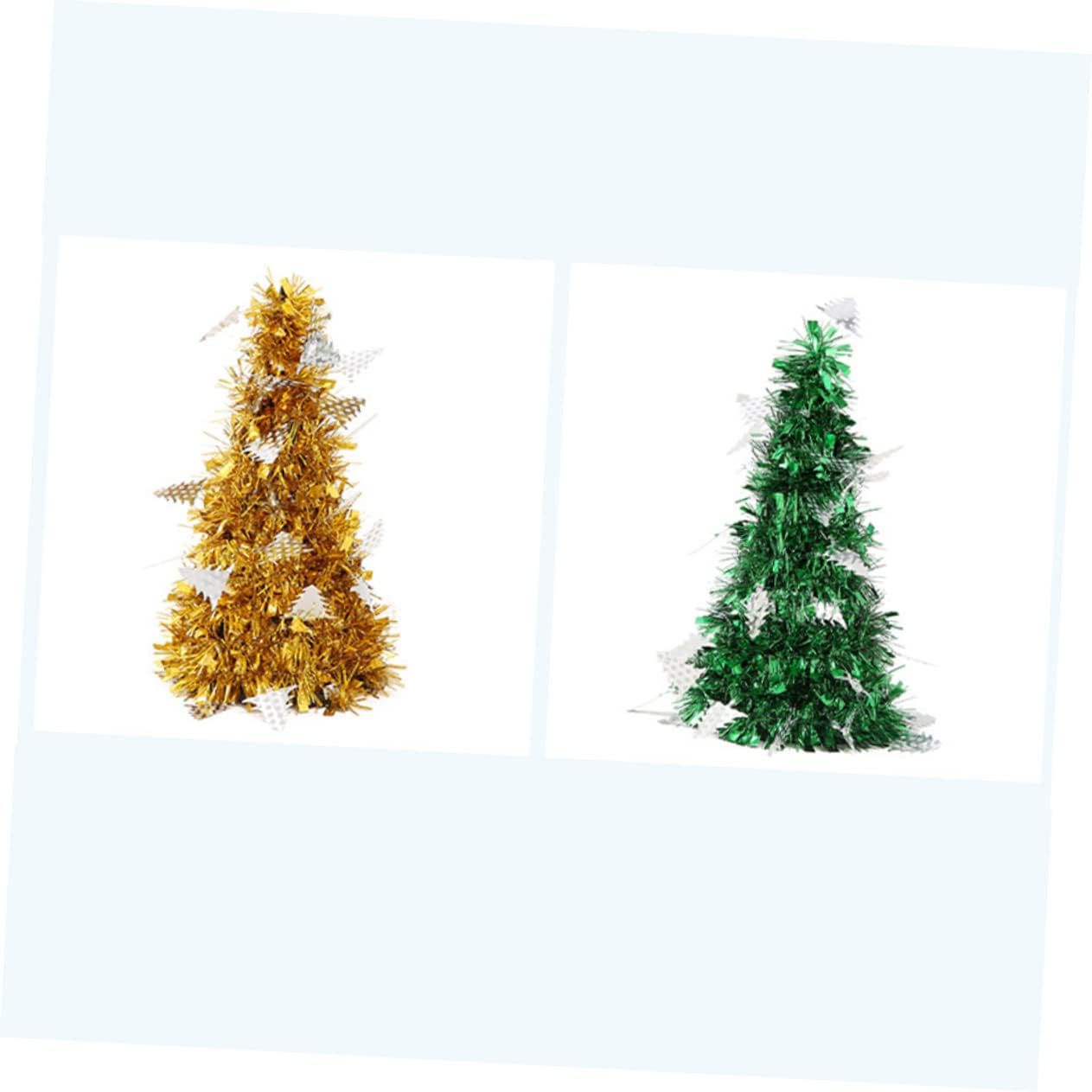 Árbol de Navidad metálico, 5 piezas, árbol de cedro artificial, centros de mesa, árboles de sisal, árbol de Navidad en miniatura, escritorio,
