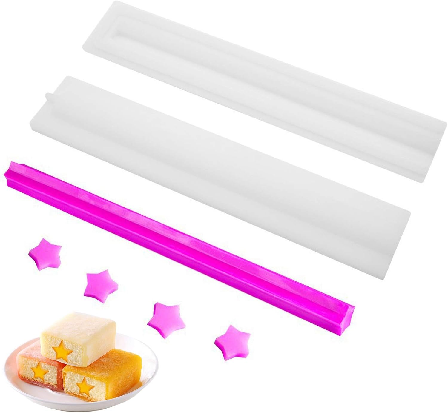 Molde de tubo de jabón en forma de corazón, rollo de mousse para pastel, columna de tubo para sándwich, moldes para jabón, molde de fondant de