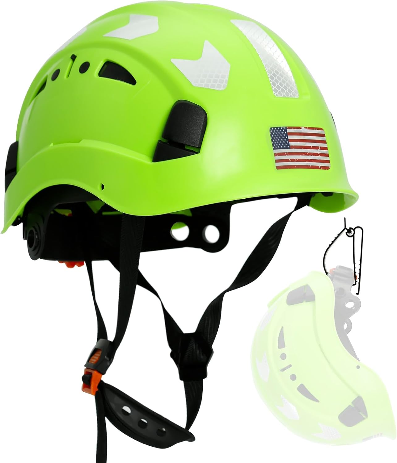 AOLAMEGS Casco de seguridad de construcción  ANSI Z89.1 OSHA aprobado por la OSHA cascos de seguridad con correas para la barbilla, sombreros