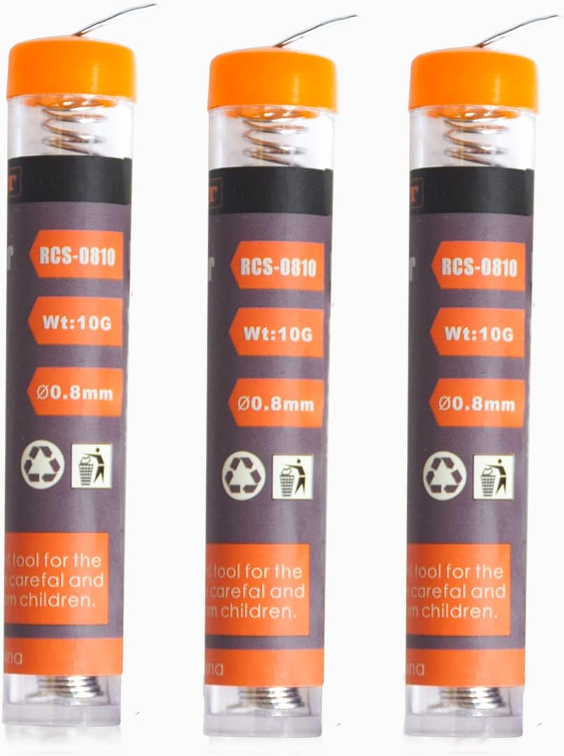 TOWOT Alambre de soldadura con núcleo de colofonia, 3 PCS (0.031 in0.35 oz) Herramienta de soldadura de hierro fundente de núcleo de estaño y plomo