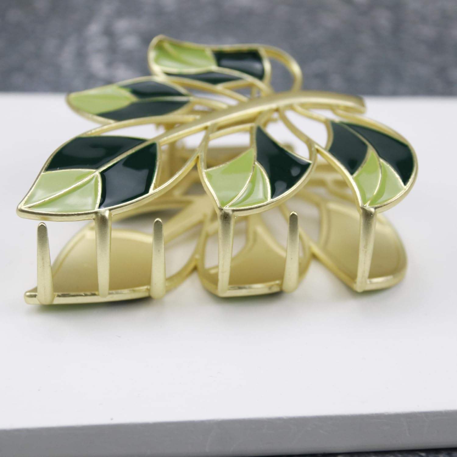 Pinzas para el cabello de Acción de Gracias, pinzas para el cabello de otoño, accesorios para el cabello de otoño, diseño de hojas verdes, pinza de