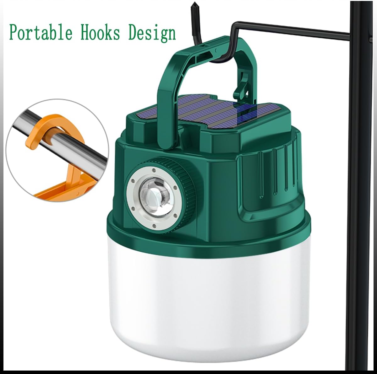 Faroles LED para campamento, energía solar, luces recargables portátiles, USB, linterna de luz portátil para emergencias, huracán, exteriores, corte