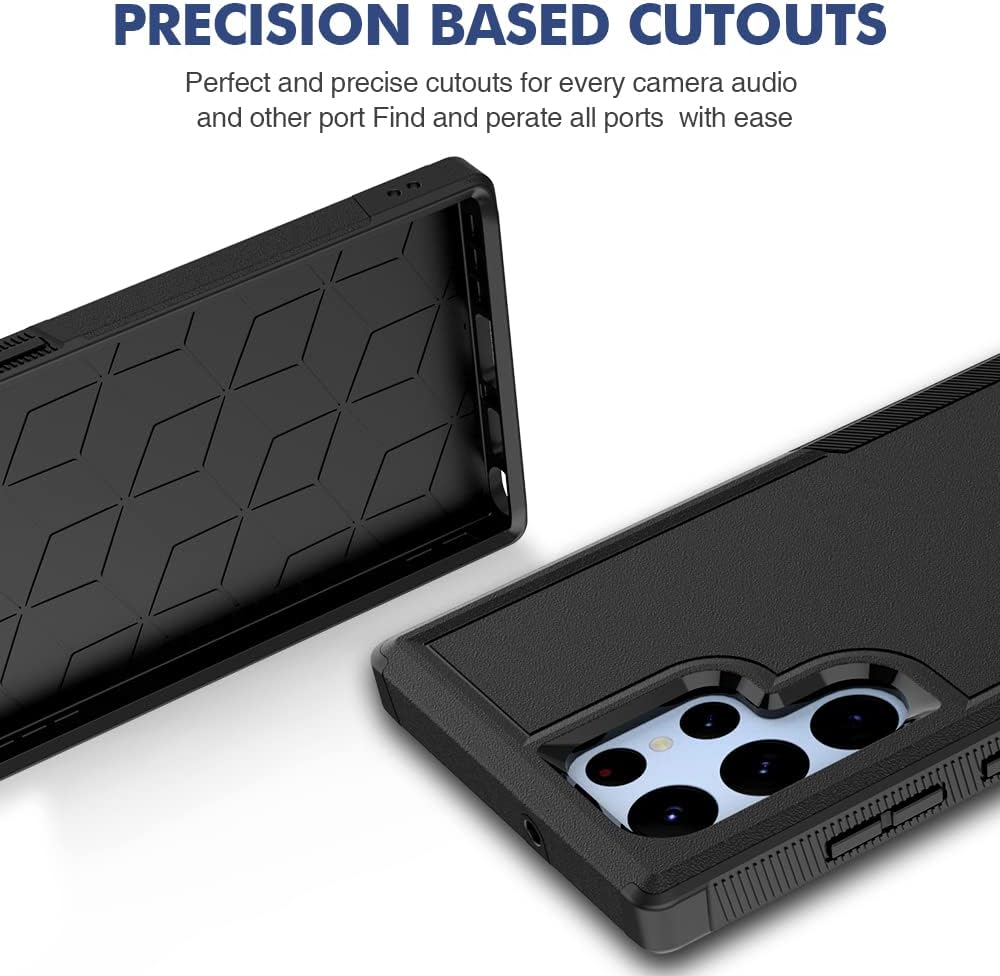 Funda para Samsung Galaxy S22 Ultra – Funda protectora a prueba de golpes, fuerte y duradera, color negro