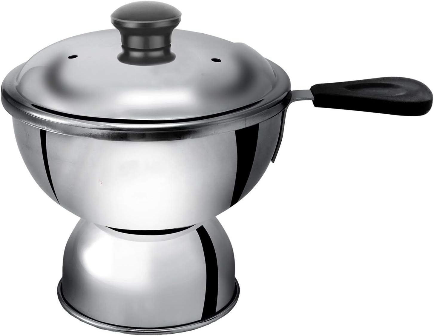 Calidad de exportación de acero inoxidable Chiratta Puttu Maker Puttu Kodam Chiratta Puttu Kutti Uso con Cocina (Paquete de 1)