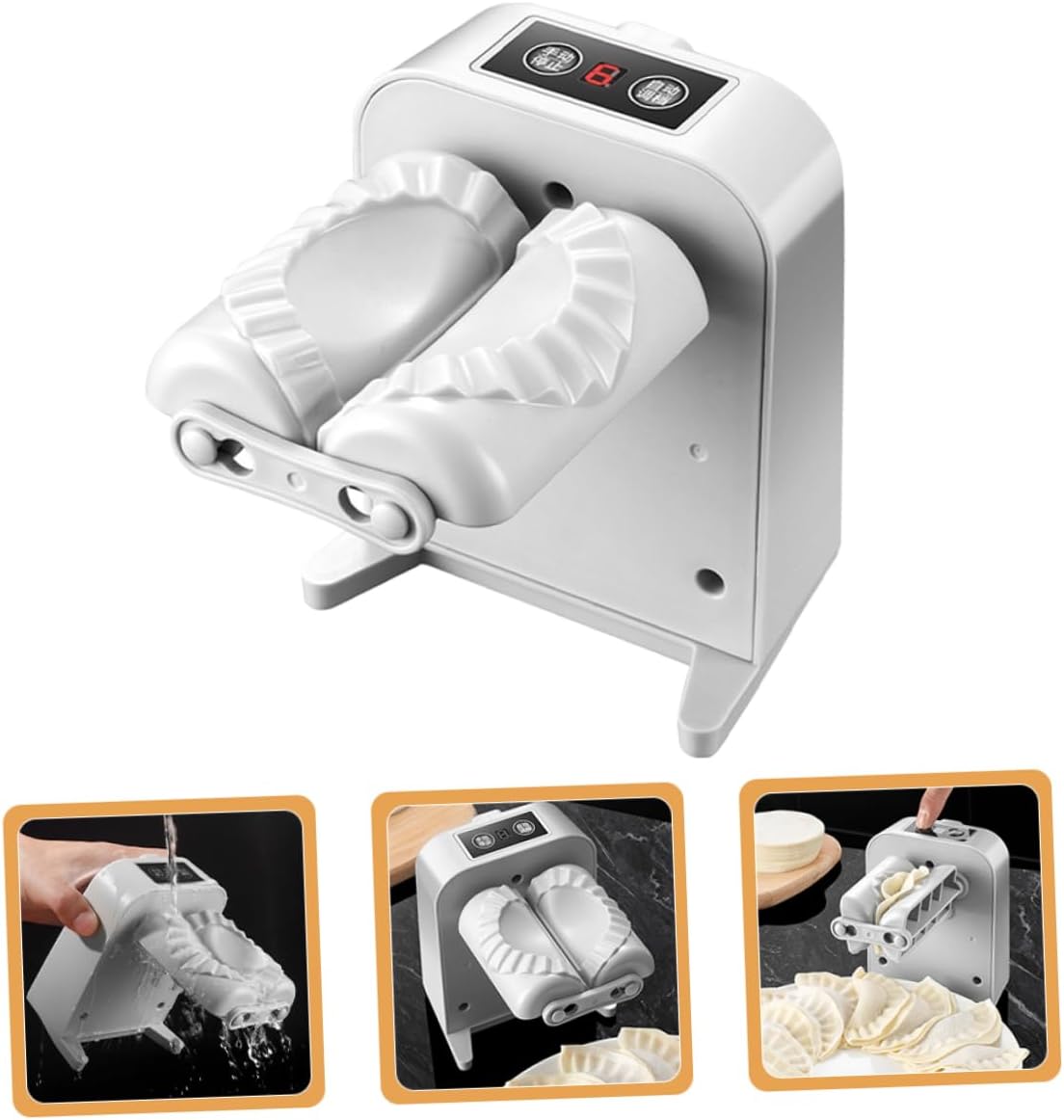 RUNROTOO Máquina para hacer masas de pasta para hacer albóndigas, prensatelas, herramienta para hacer masas, prensa para la piel, albóndigas, moldes
