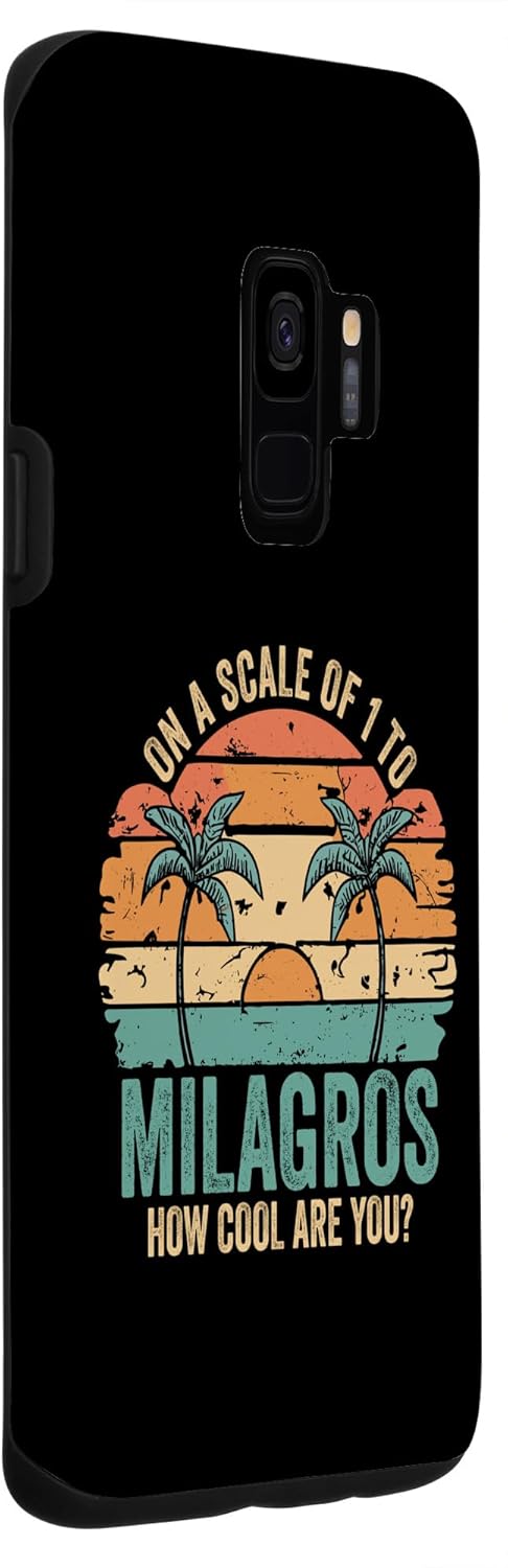 Galaxy S9 MILAGROS Cute Retro Girls Groovy MILAGROS Personalized Name Case