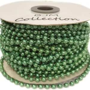 Cadena de cuentas de plástico de perlas de imitación de 0.157 in, 24 yardas (manzana) Cadena de cuentas de plástico de perlas de imitación de 0.157 in, 24 yardas (manzana)