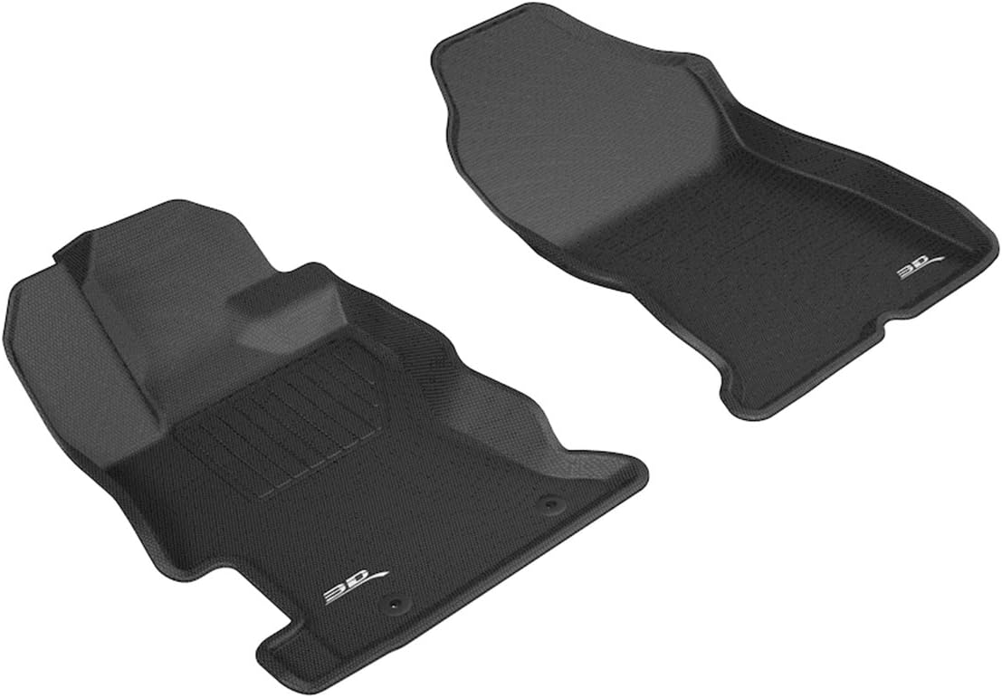 3D MAXpider Tapete KAGU de ajuste personalizado (negro), compatible con SUBARU IMPREZACROSSTREK 2018-2023 – Fila delantera