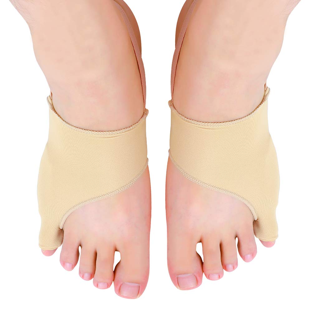 Longzhuo Corrector de juanetes, corrector hallux valgus, piel de tela de licra, manga de protección de dedo pulgar valgo, dispositivo de corrección
