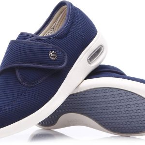 W&LESVAGO Zapatos para diabéticos para mujer con cojín de aire, ancho ancho, ligero, cierre ajustable, zapatos para caminar para artritis, edema W&LESVAGO Zapatos para diabéticos para mujer con cojín de aire, ancho ancho, ligero, cierre ajustable, zapatos para caminar para artritis, edema