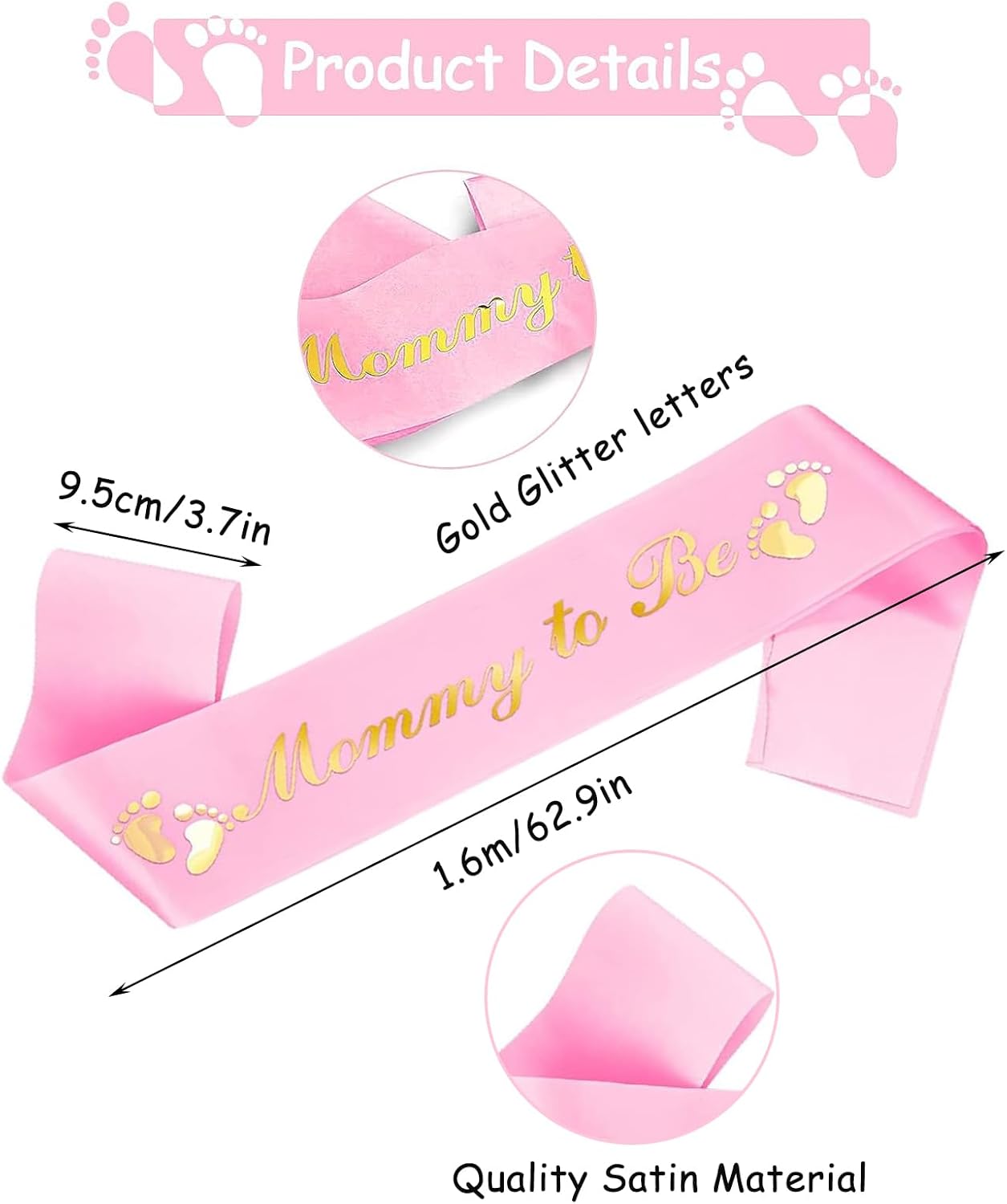 3 paquetes de decoraciones para baby shower, banda para mamá y papá para ser mamá y papá para fiesta de baby shower, celebración de género, regalos