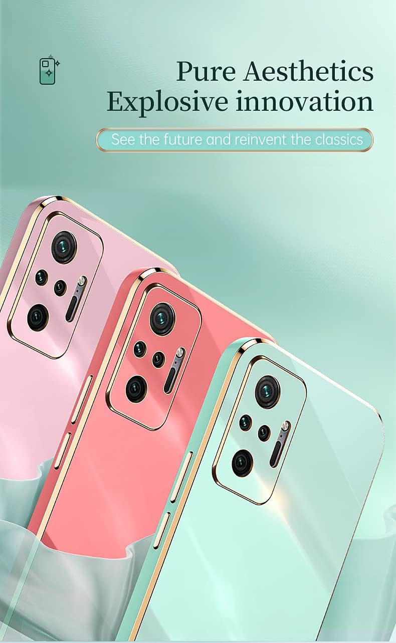 Paquete de 2 fundas de teléfono para Xiaomi Redmi Note 10 Pro 4G, funda galvanizada de silicona TPU para Xiaomi Redmi Note 10 Pro 4G para hombre y