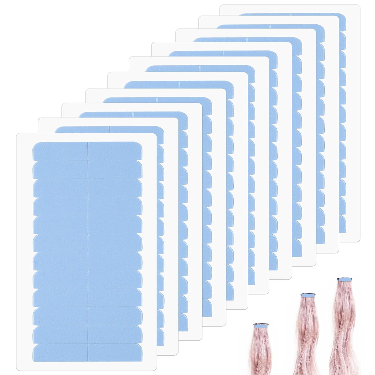 CANIPHA 120 cintas de extensión de cabello de doble cara, cinta adhesiva de repuesto para extensiones de cabello, pestañas de cinta de cabello