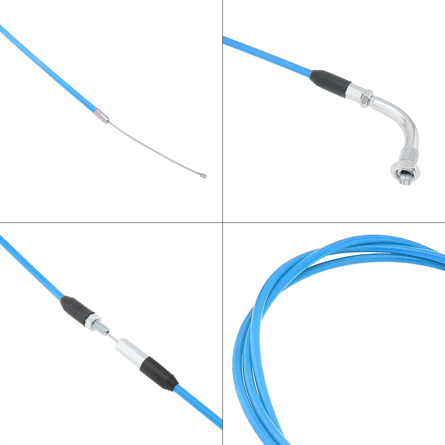 Cable del acelerador de repuesto de motocicleta de alto rendimiento, cable de acelerador de carburador deslizante plano ajustable para