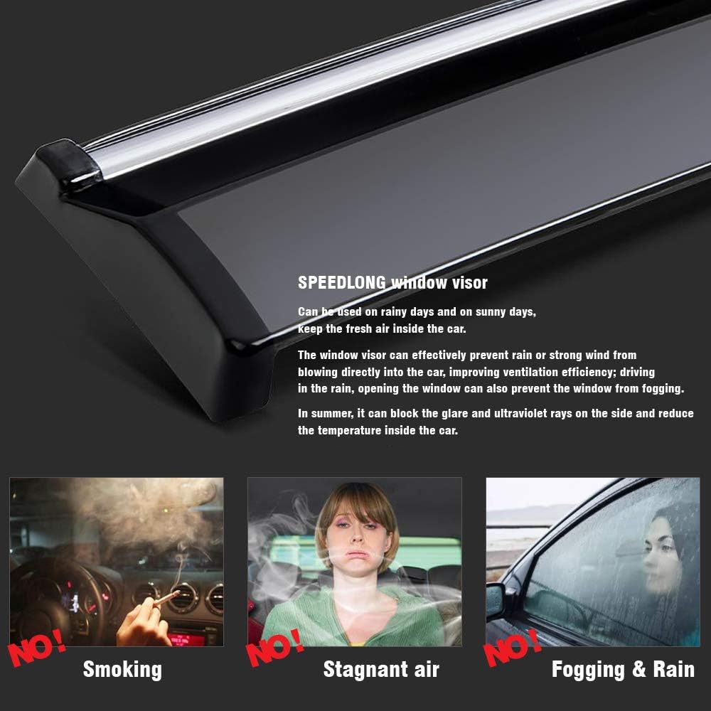 Deflectores de pantalla de ventilación para ventana, protectores de lluvia compatibles con Mercedes-Benz GLA 250GLA 35GLA 45 2021-2023, visera de