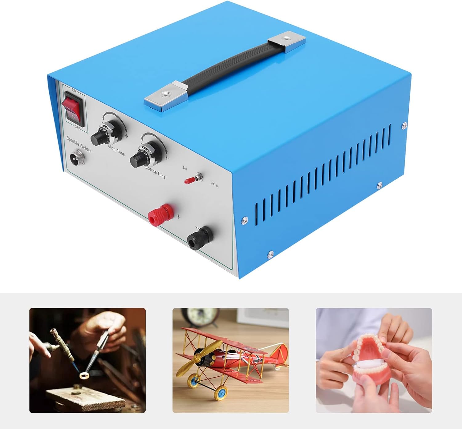 Soldador por puntos de joyería 80A, máquina de soldadura por puntos portátil de mano, equipo eléctrico de soldadura por puntos de 600 W, máquina de