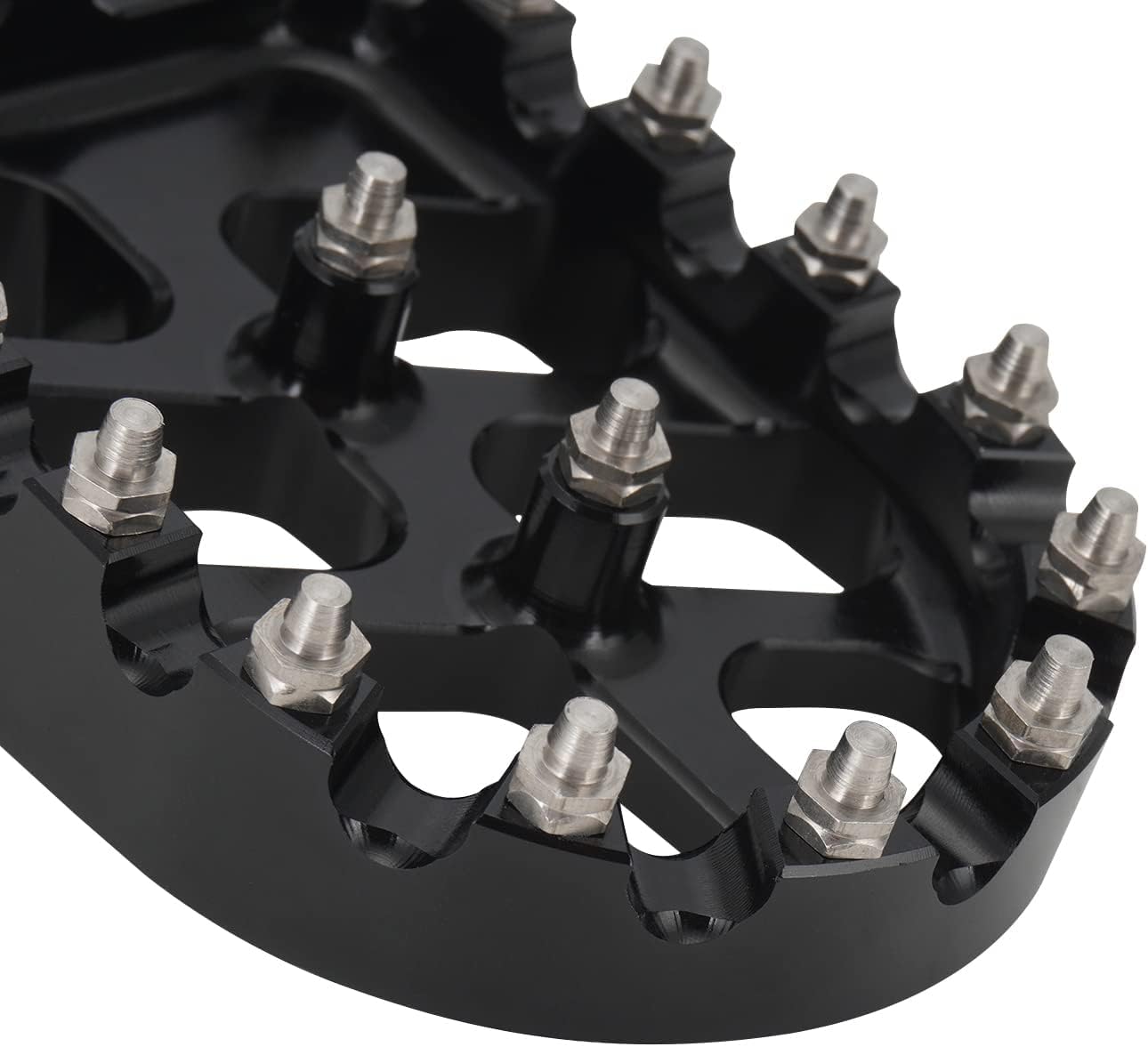 AnXin Estriberas para moto de cross Estriberas de motocicleta Pedales descansos CNC para TTR 110 TTR110 TTR 110E TTR110E 2011-2023 Pit Bike Negro