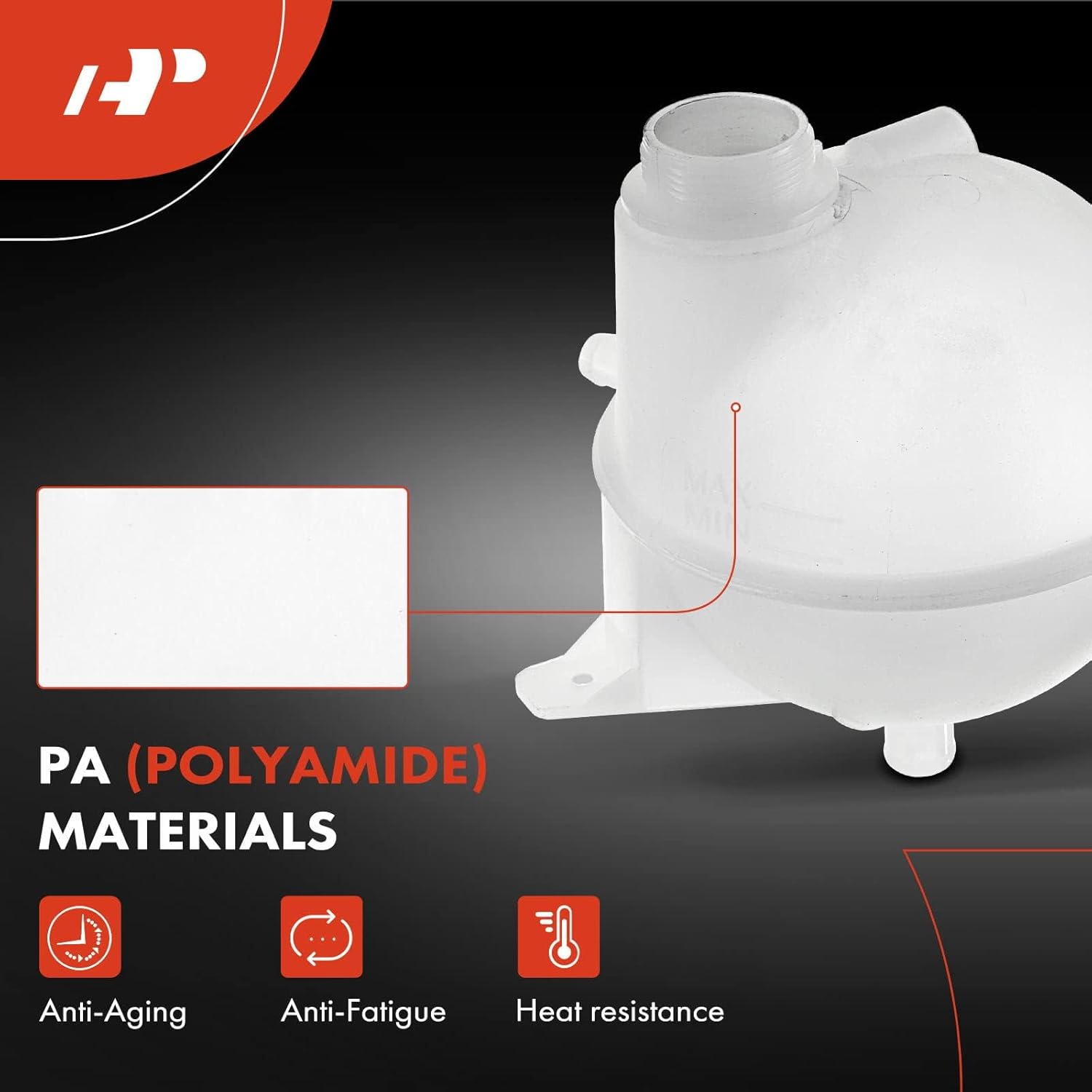 A-Premium Tanque de depósito de recuperación de desbordamiento de refrigerante del motor compatible con Ford Transit-150, Transit-250, Transit-350,