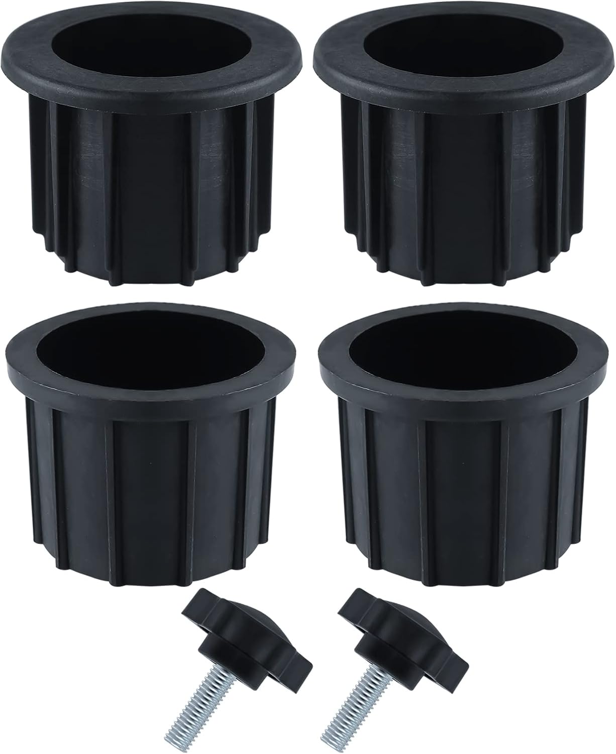 LUTER Juego de 2 (6 piezas) para paragüero de patio, incluye 4 anillos de agujero para paraguas y 2 tornillos para pomo de mano, accesorios de