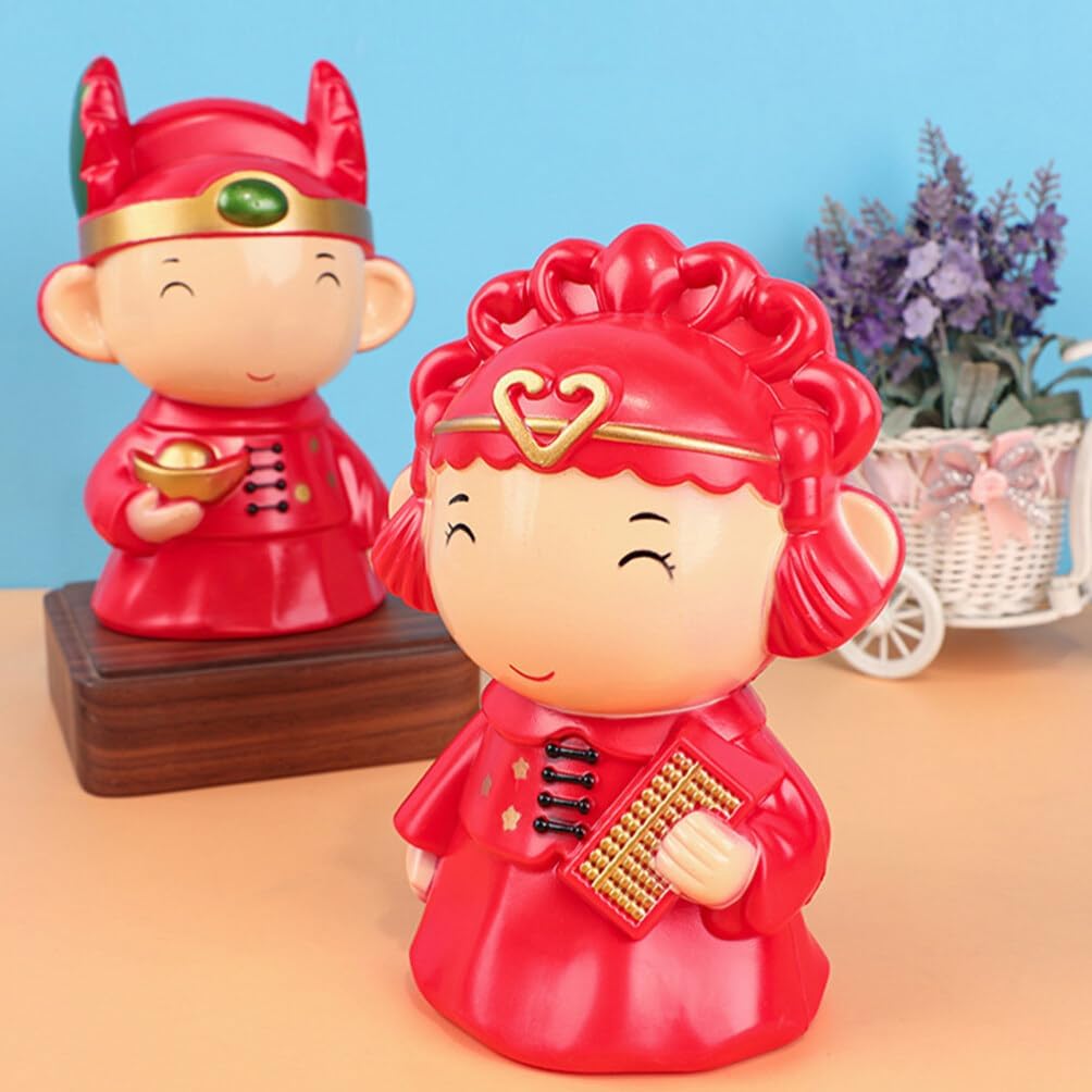 OSALADI 1 Pair Toys for Boys Wedding Decoration Boys Piggy Bank Boy Toy Tabletop Decor Red Home Decor Girl Toys Kid Toys Kids Toys Kids Piggy Bank