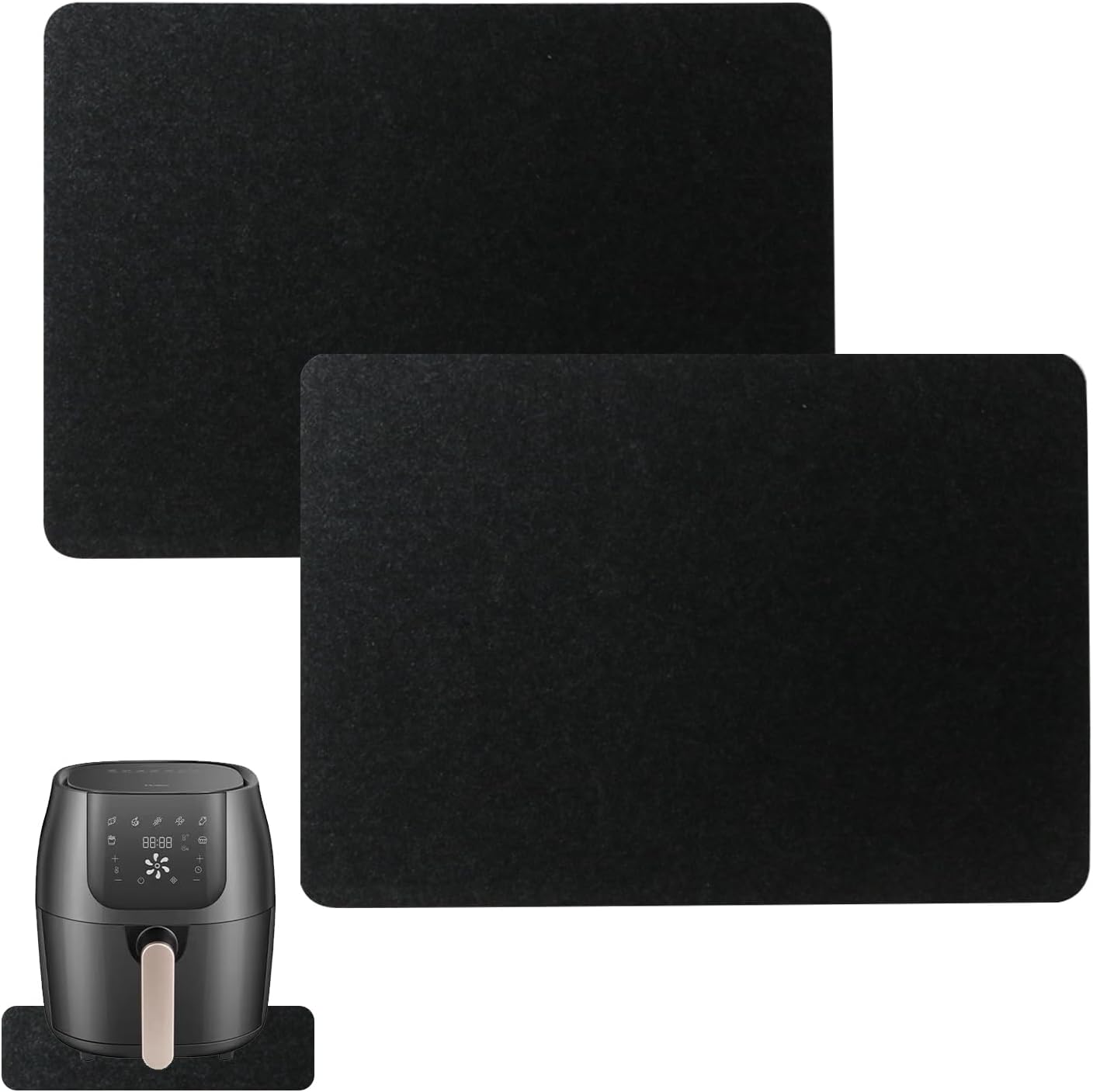 2 alfombrillas resistentes al calor para freidora de aire, forros de horno para freidora de aire, alfombrilla protectora de encimera de cocina,