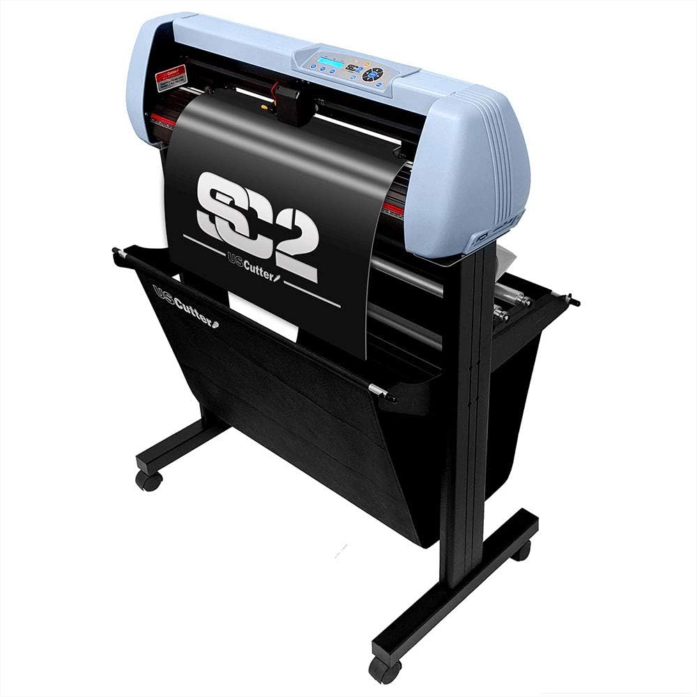 USCutter SC2 – Plotter de vinilo con soporte y cesta de captura, 28 pulgadas con VMC (solo PC)