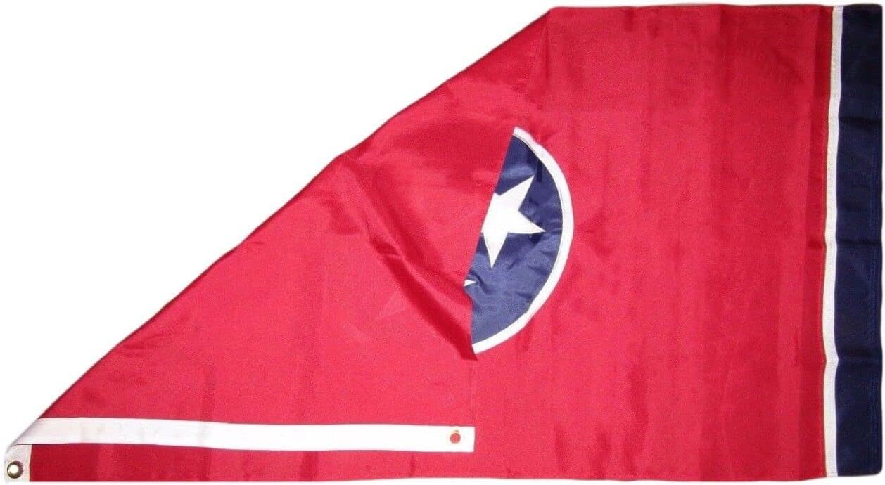 Premium 3×5 Embroidered Sewn State of Tennessee Synthetic Cotton 3’x5′ w 2 Clips