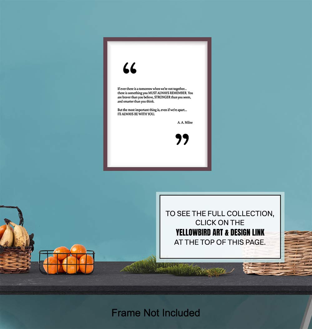 A.A. Milne Quote Wall Art Print – 8×10 Unframed Photo – Perfect Inspirational and Motivational Gift, Chic Home Decor