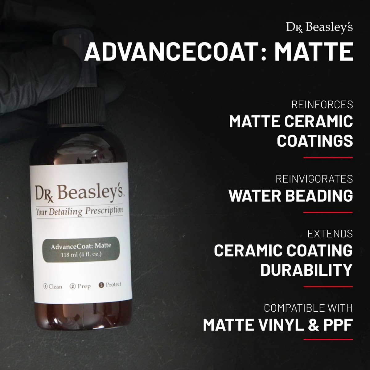 Dr. Beasley’s AdvanceCoat Mate- 12 oz. Restaura la hidrofobicidad, fácil aplicación, más de 3 meses de protección
