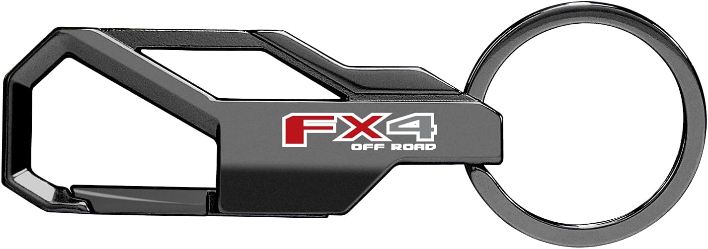 Compatible con Ford F-150 FX4 Off Road Gunmetal Negro Mosquetón Estilo Mosquetón Metal Llavero