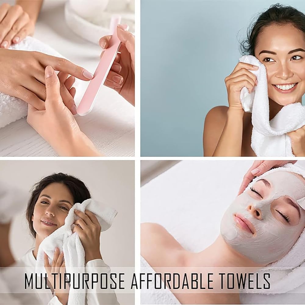 Juego de 12 toallas de baño 100% algodón, 500 GSM, toalla de baño grande suave, superabsorbente, secado rápido, ideal para piscina, hogar, gimnasio,