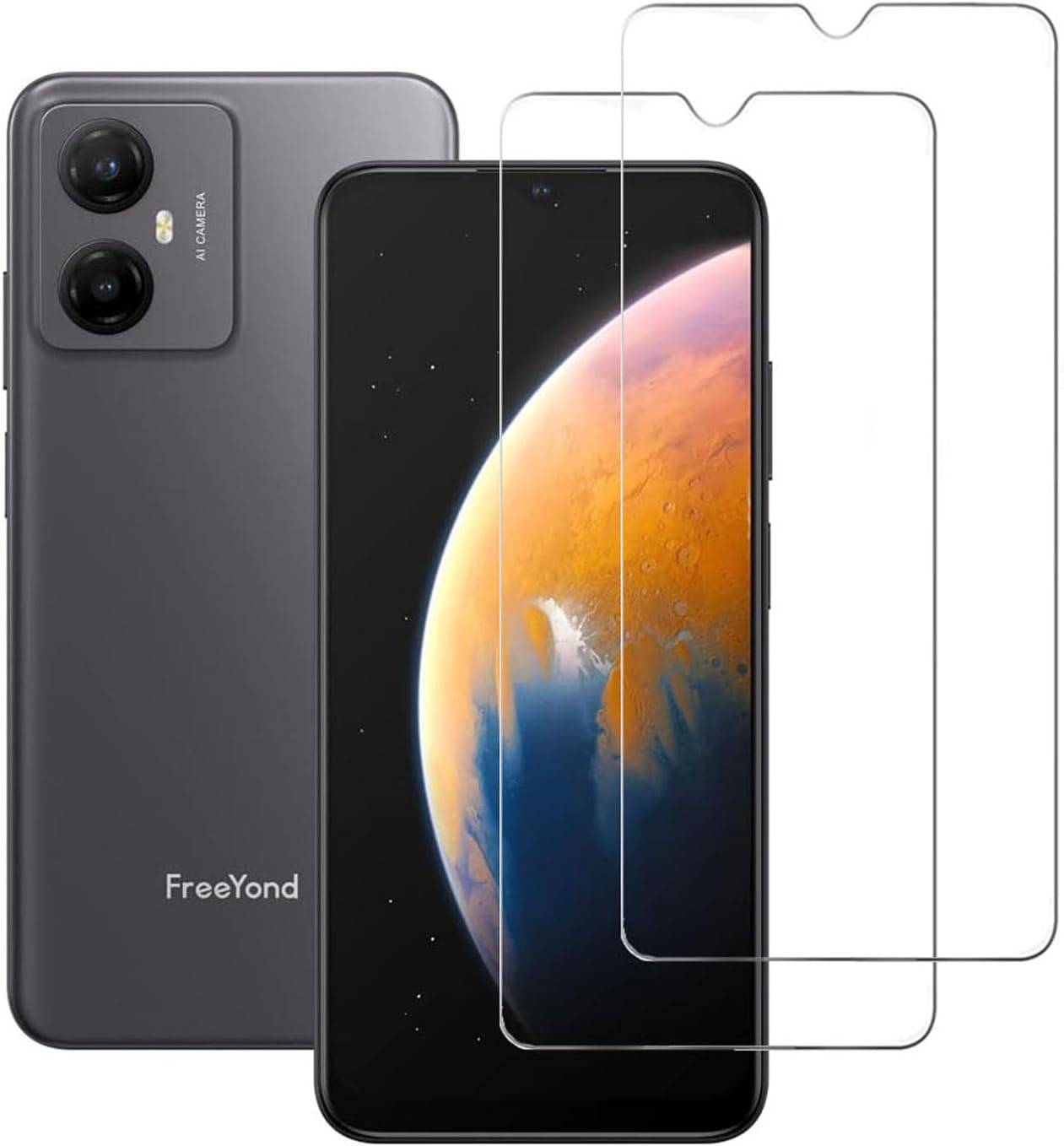 Paquete de 2 protectores de pantalla para Freeyond F9, resistente a los arañazos, sin burbujas, antihuellas, HD, transparente, compatible con