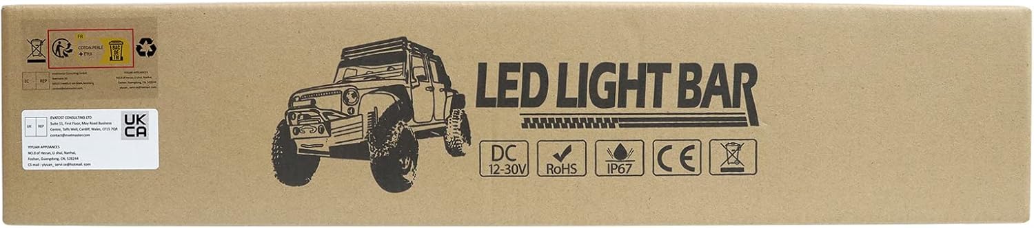 RIGODON 23 Inch Universal Bull Bar Black Light Bar Front Bumper License Plate Mount Bracket Holder for Offroad Running LED Light Bar LED Work Light