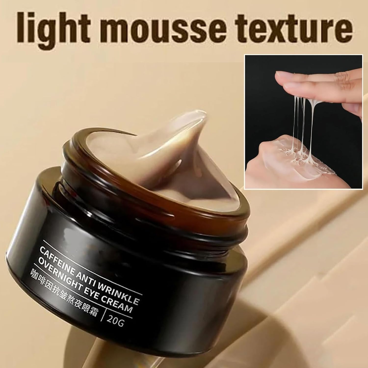 A.M.G – Crema antiarrugas con cafeína para ojos tardíos, crema de ojos con cafeína A.M.G, crema de ojos antiarrugas con cafeína, crema de ojos