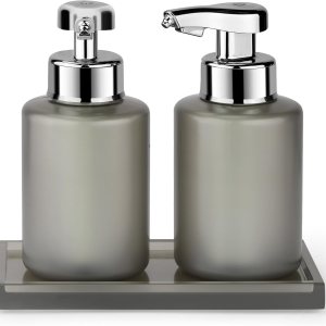 Dispensador automático de jabón líquido con bandeja, dispensador de jabón manos libres, dispensador de jabón recargable, dispensador de jabón sin Dispensador automático de jabón líquido con bandeja, dispensador de jabón manos libres, dispensador de jabón recargable, dispensador de jabón sin