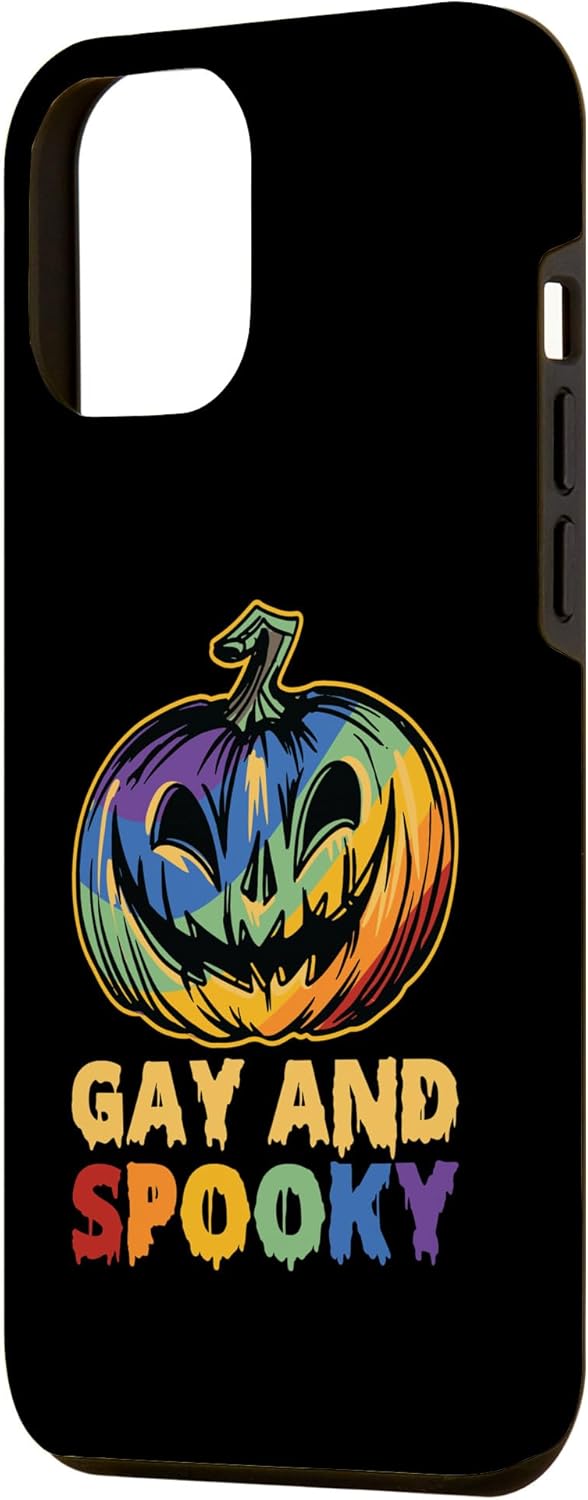 Funda para iPhone 12 Pro Max Gay de Halloween Pride Rainbow Gay y Spooky