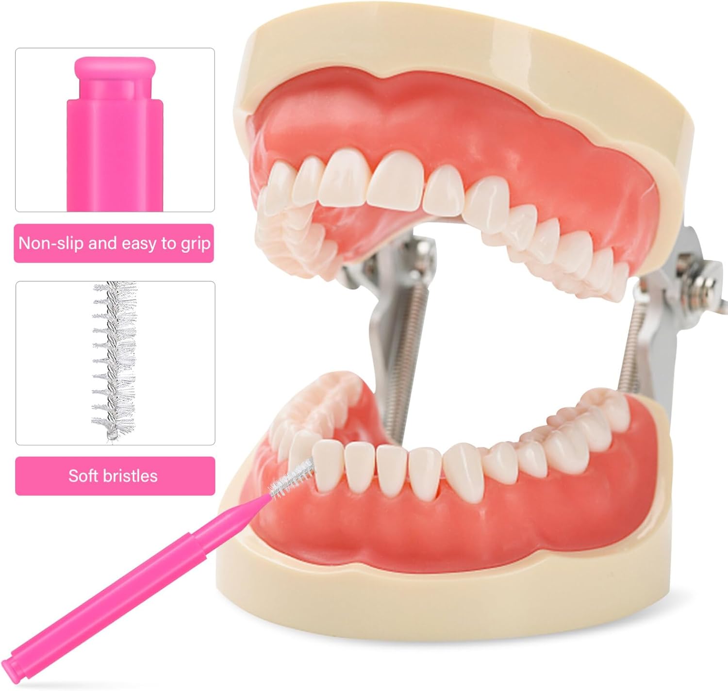 LALAFINA 100 piezas limpiador interdental cepillo limpiador de dientes, llaves limpiadoras para aparatos ortopédicos, cepillo limpiador de cepillos