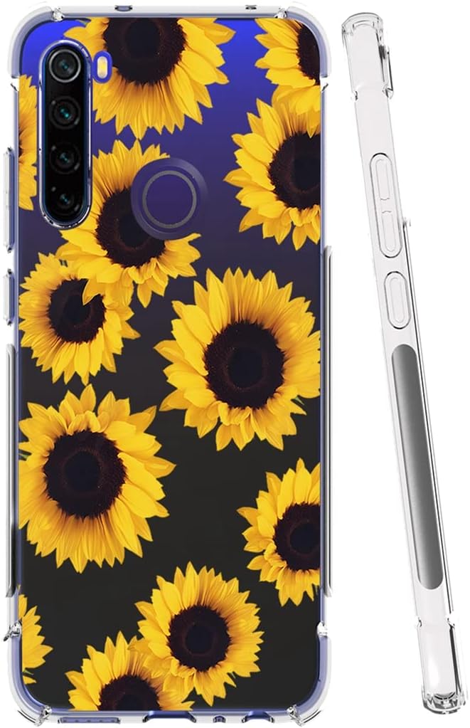Yerebel Funda para Redmi Note 8 (20192021) M1908C3JH M1908C3JGG Linda funda, funda de silicona suave TPU transparente flexible para Xiaomi Redmi