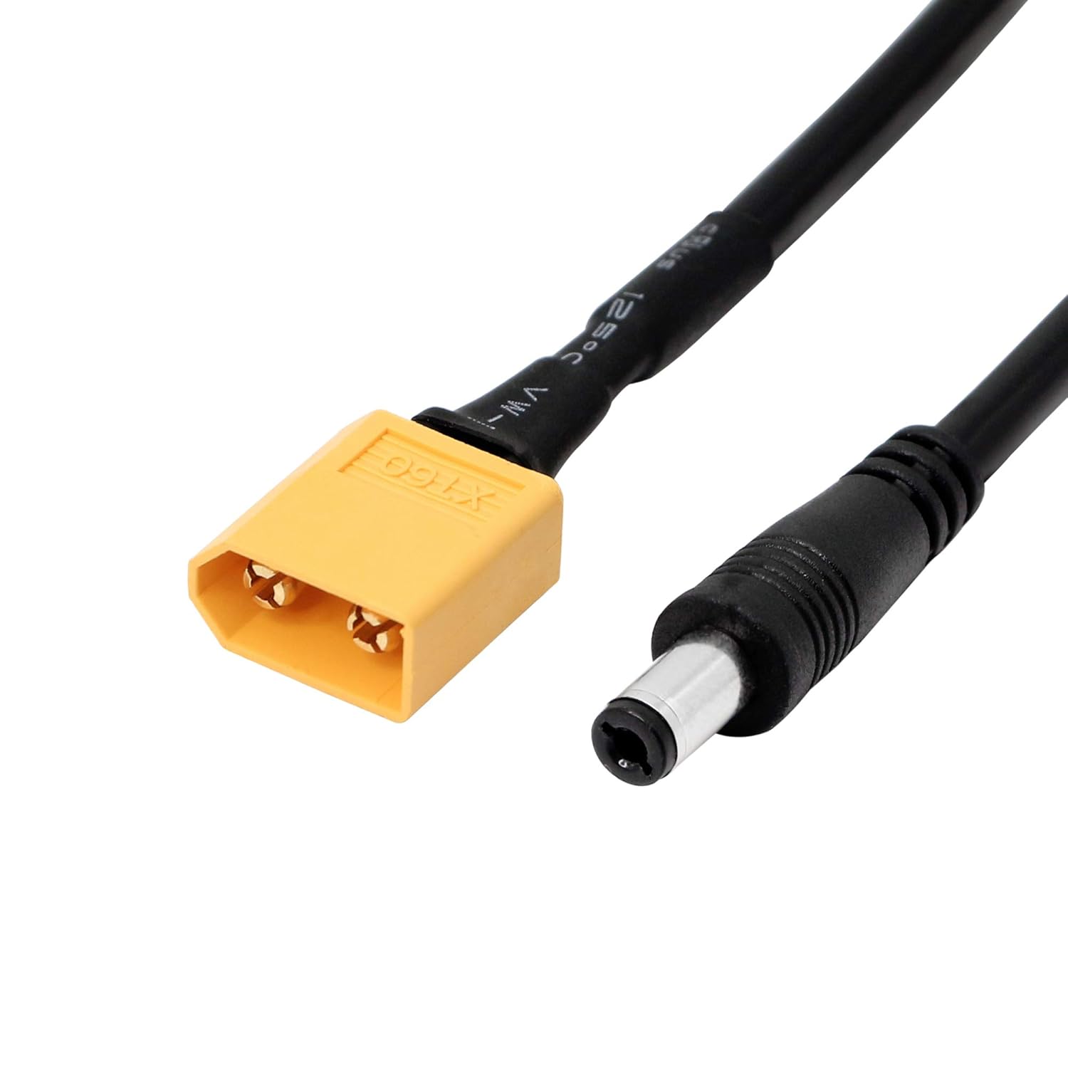 SinLoon Cable adaptador XT60 XT60, cable de carga XT60, conector de bala macho de CC de 0.217 in x 0.098 in para alimentación de monitor Fatshark