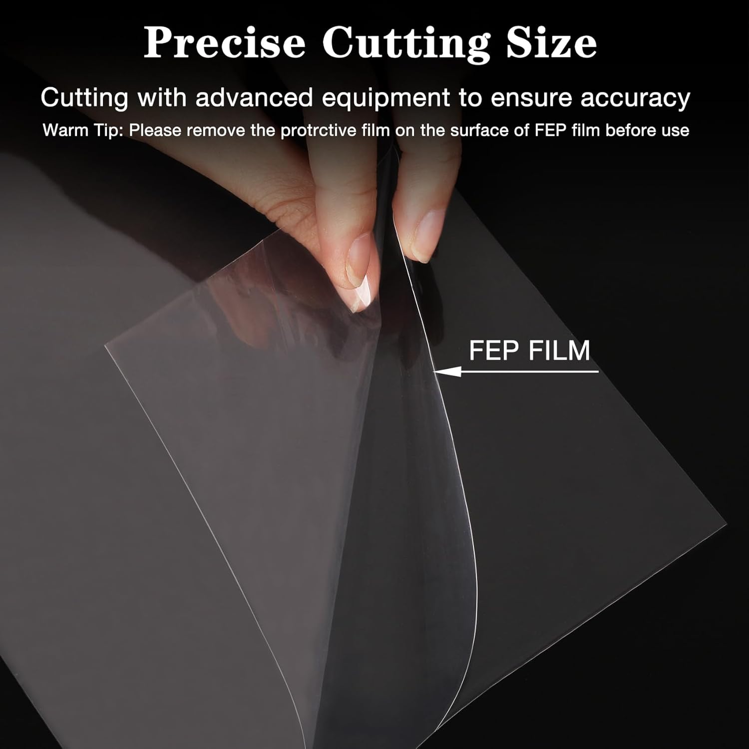 Películas de liberación de película 3D Fep 6 piezas de accesorios de impresora 3D, piezas de herramientas de 5.512 x 7.874 x 0.006 in, película de