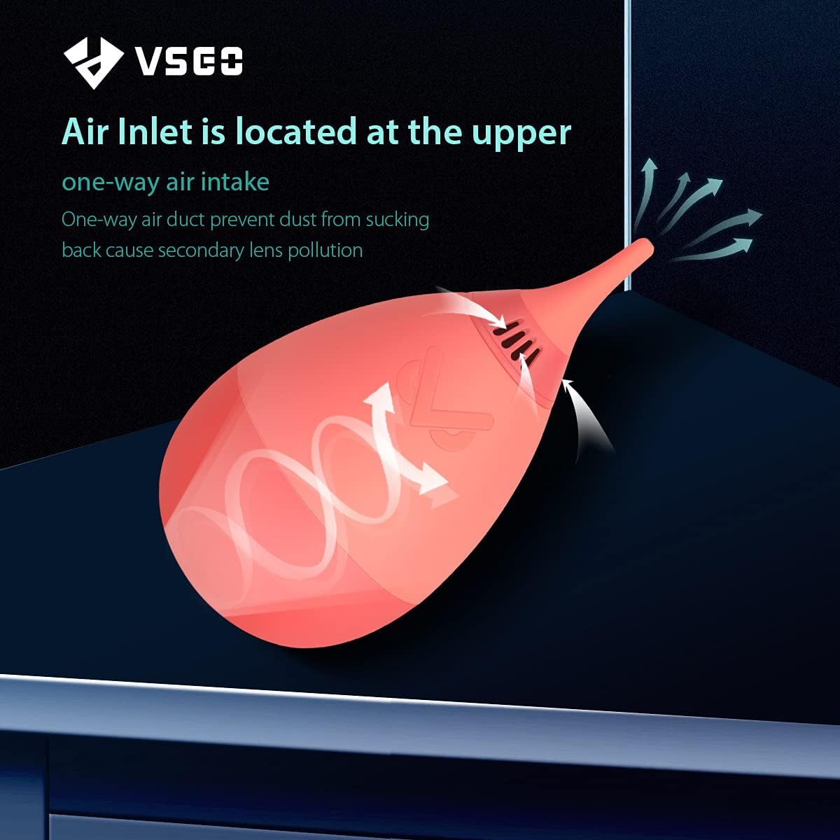 VSGO V-B011E – Soplador de limpieza de cámara con filtro de diseño de vaso, soplador de limpieza de lentes de aire comprimido compatible con Nikon