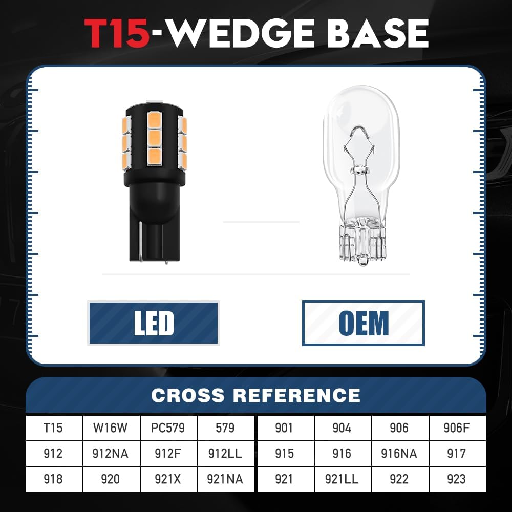 VehiCode – Bombilla LED 921 para interior de caravana, blanco cálido 912 922 906 194 T10, base de cuña 168 2825, cúpula suave, luz de mapa, 12 V,