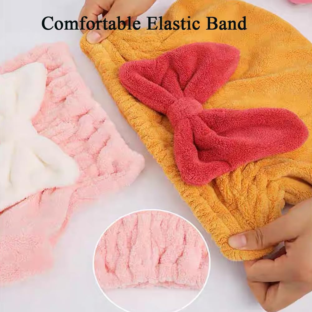 Paquete de 2 toallas de microfibra para el cabello, súper absorbentes, para cabello mojado. Toalla de pelo suave y de secado rápido para mujeres,