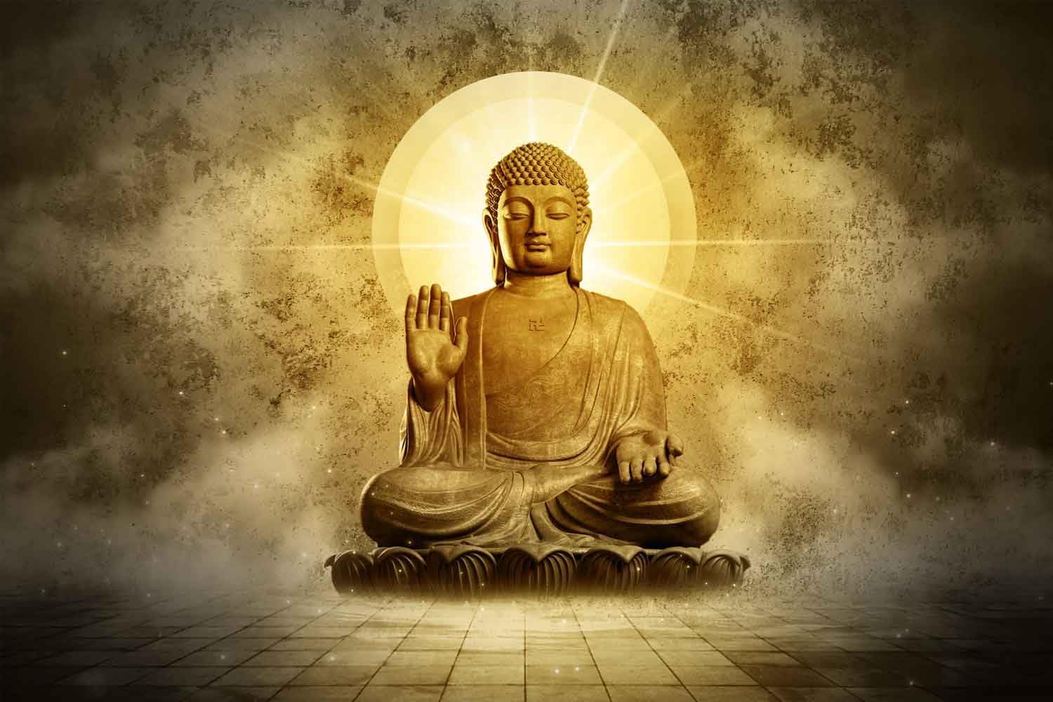 BULOR Tapiz de Buda sentado con luces doradas, tapiz de loto meditando zen, tapiz para colgar en la pared para niños, bebé, cumpleaños, dormitorio,