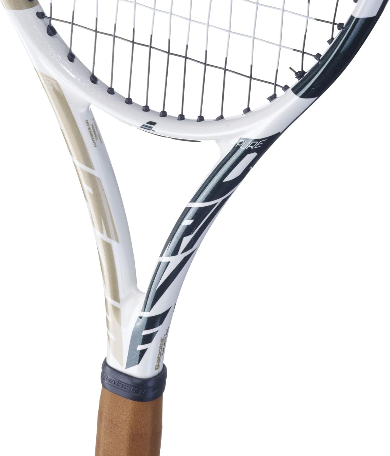 Babolat Pure Drive Team Wimbledon – Raqueta de tenis con 0.56 oz White Babolat Syn Gut a tensión de rango medio