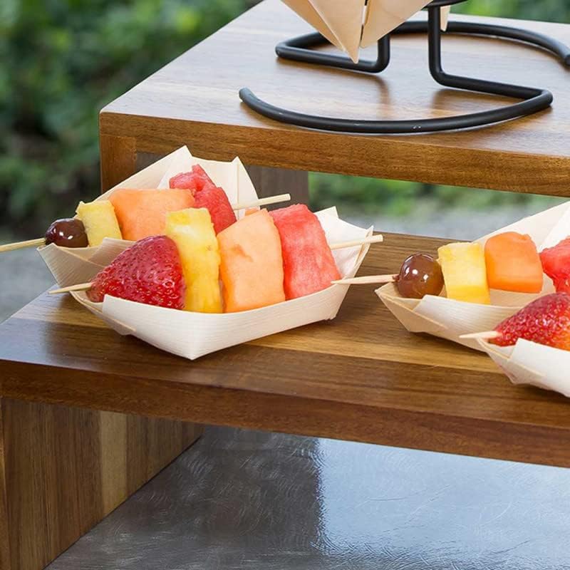 100 cubiertos de madera para sushi, barcos de madera, platos para sushi, recipiente de comida para barco de sushi, cuenco de madera adecuado para
