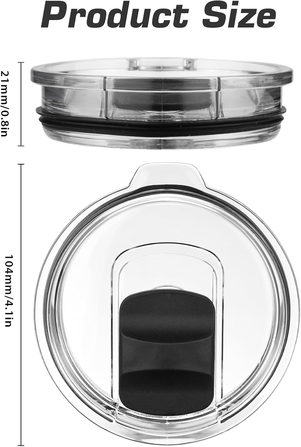 Tapas de vaso para Yeti, fundas magnéticas de repuesto de 30 onzas para vaso de 30 onzas, taza de 14 onzas y taza con popote de 35 onzas