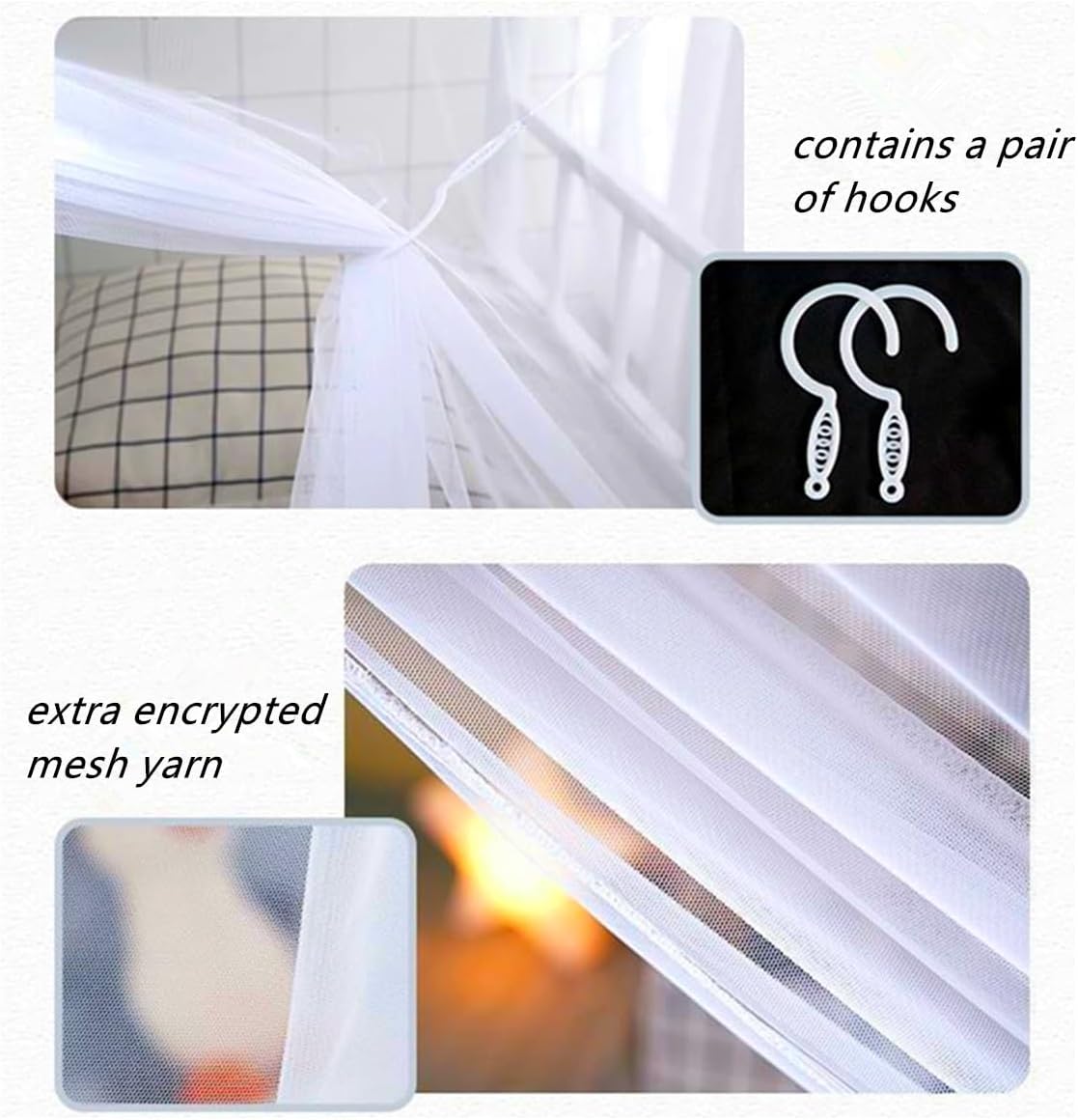 Eimilaly Cortinas de 8 esquinas para decoración de cama de niñas y niños, toldo de cama para dormitorio, cama alta, cama de 1-1.8M o campamento al
